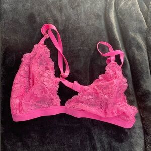 Fashion Nova Hot Pink Lace Bralette